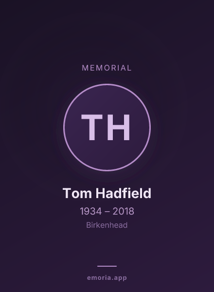 Memorial portrait of Tom Hadfield