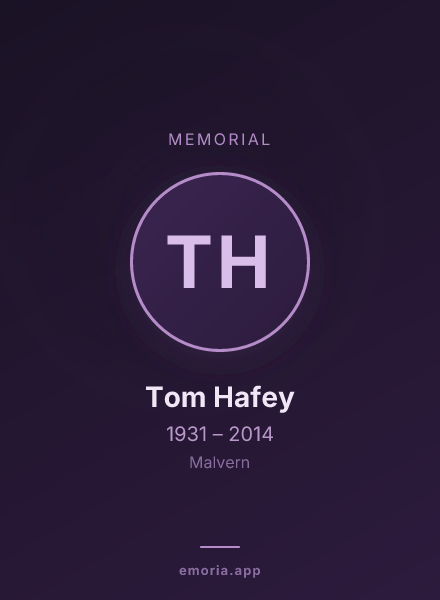 Memorial portrait of Tom Hafey