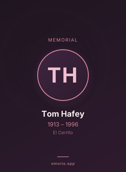 Memorial portrait of Tom Hafey