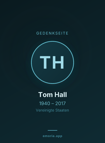 Gedenkportrait von Tom Hall