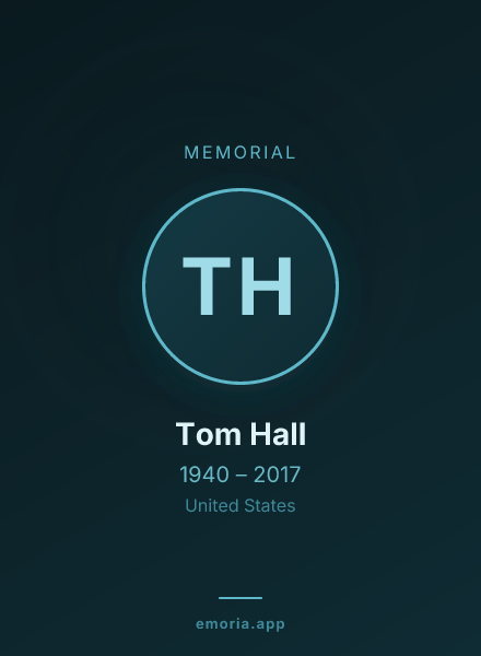 Memorial portrait of Tom Hall
