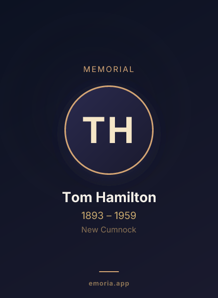 Memorial portrait of Tom Hamilton