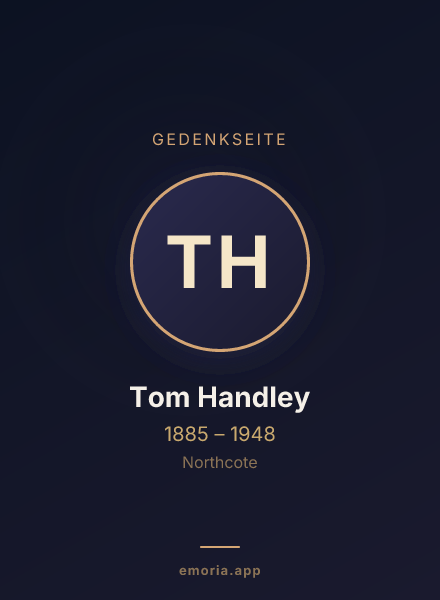 Gedenkportrait von Tom Handley