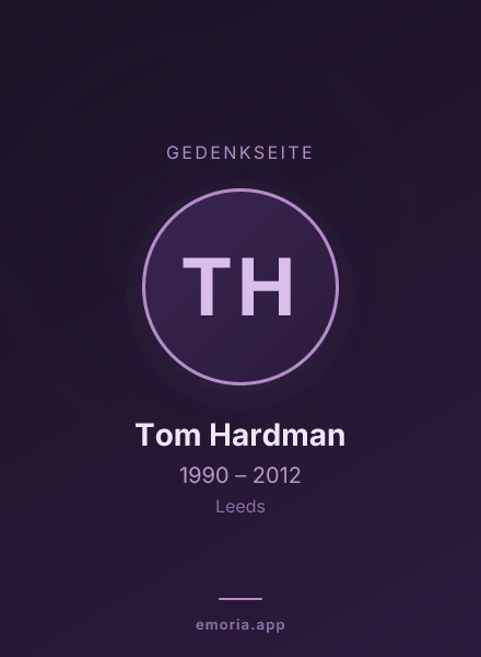 Gedenkportrait von Tom Hardman