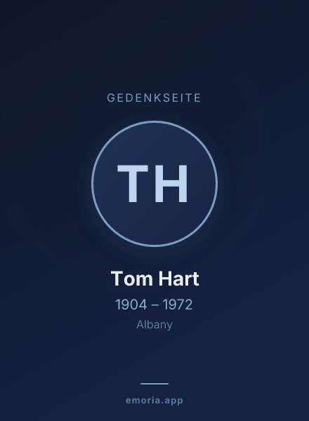 Gedenkportrait von Tom Hart