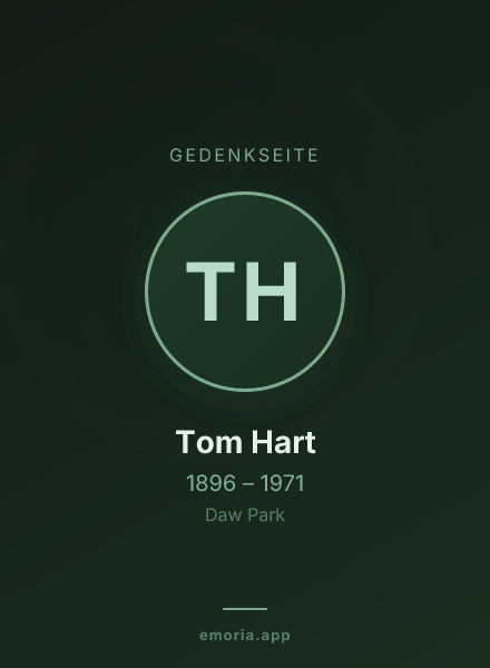 Gedenkportrait von Tom Hart