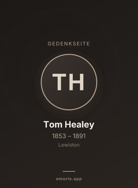 Gedenkportrait von Tom Healey