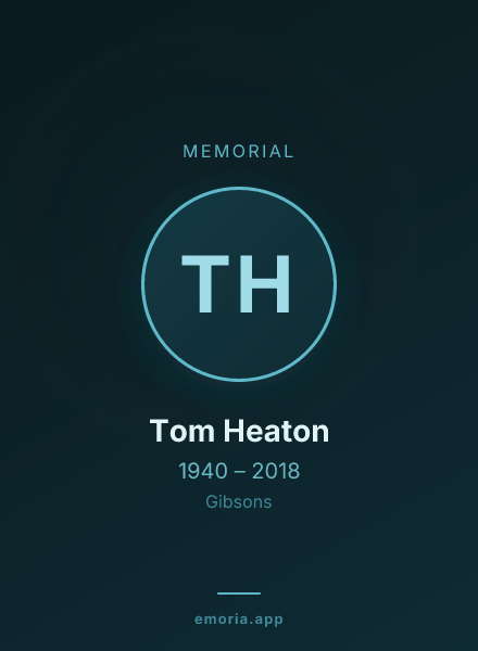 Memorial portrait of Tom Heaton
