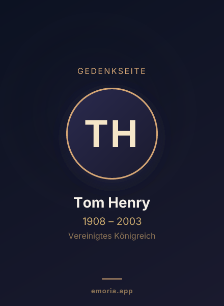 Gedenkportrait von Tom Henry