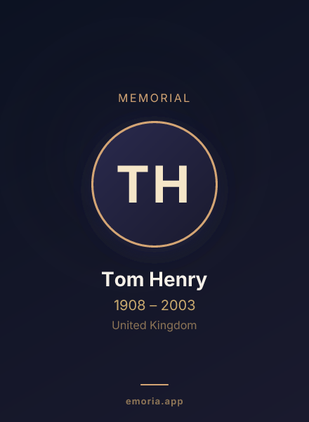 Memorial portrait of Tom Henry