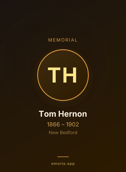 Memorial portrait of Tom Hernon