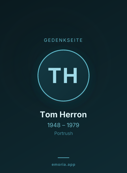 Gedenkportrait von Tom Herron