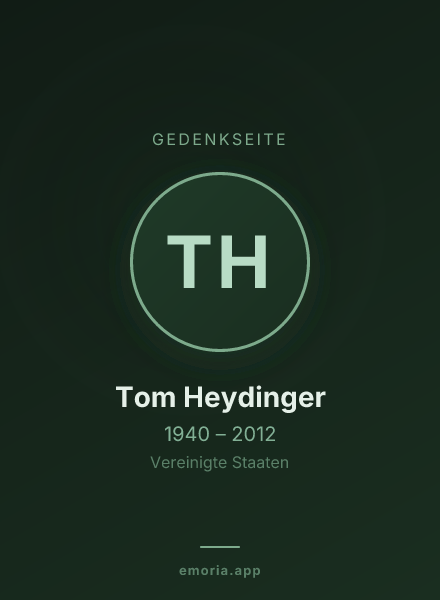 Gedenkportrait von Tom Heydinger