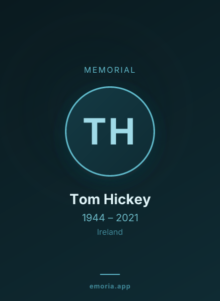 Memorial portrait of Tom Hickey