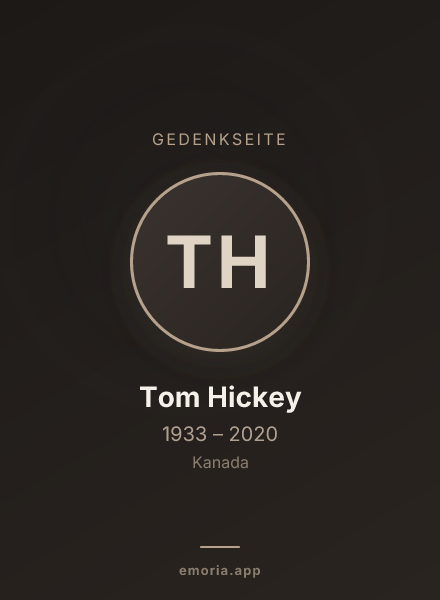 Gedenkportrait von Tom Hickey