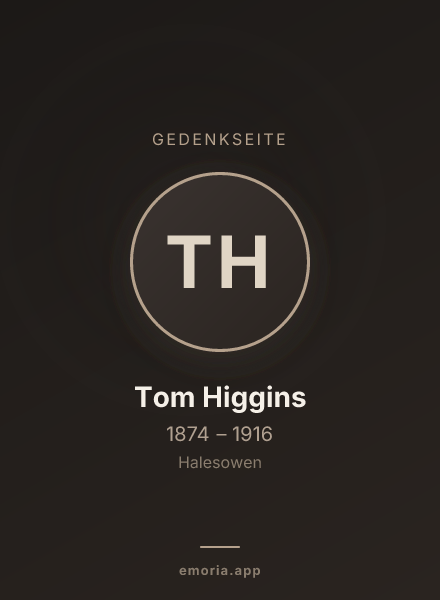 Gedenkportrait von Tom Higgins