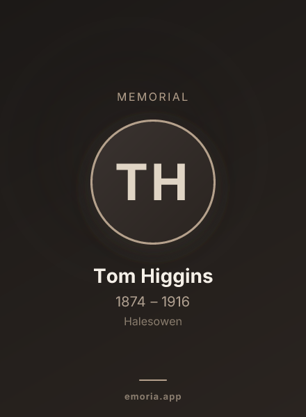 Memorial portrait of Tom Higgins