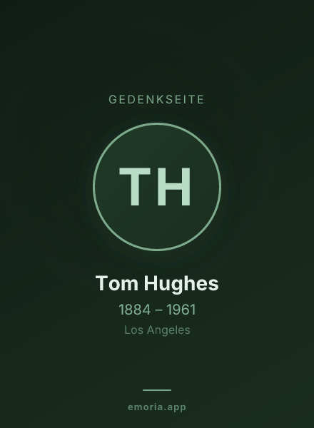 Gedenkportrait von Tom Hughes
