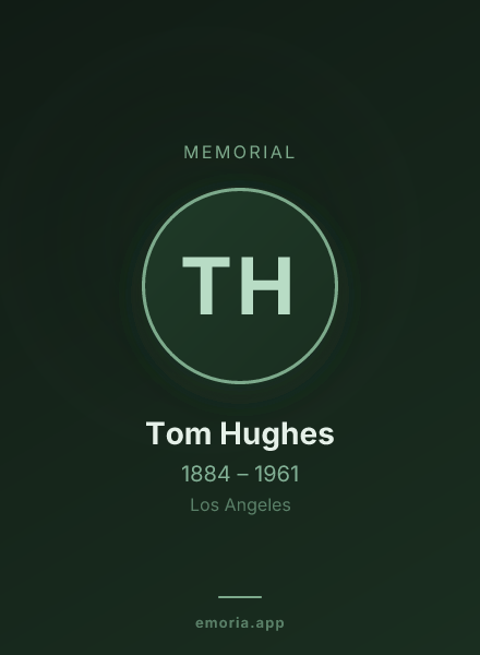 Memorial portrait of Tom Hughes
