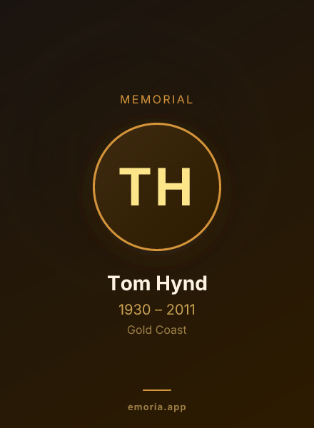 Memorial portrait of Tom Hynd