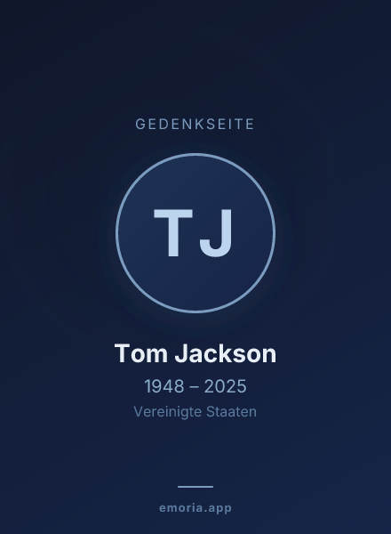 Gedenkportrait von Tom Jackson
