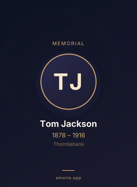 Memorial portrait of Tom Jackson