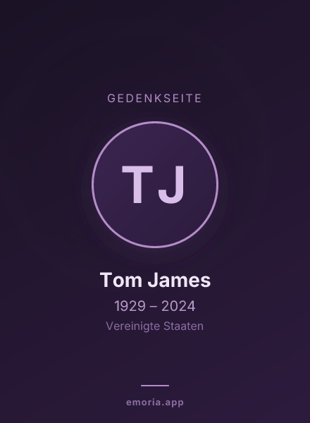 Gedenkportrait von Tom James