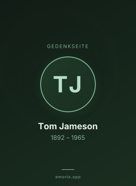 Gedenkportrait von Tom Jameson