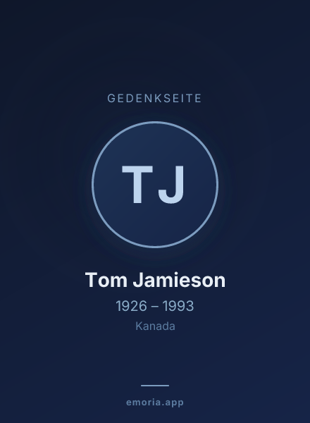Gedenkportrait von Tom Jamieson