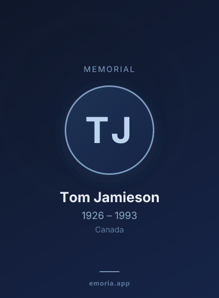 Memorial portrait of Tom Jamieson