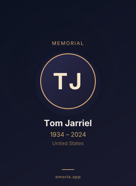 Memorial portrait of Tom Jarriel