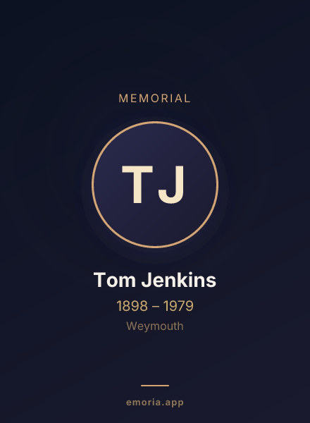 Memorial portrait of Tom Jenkins