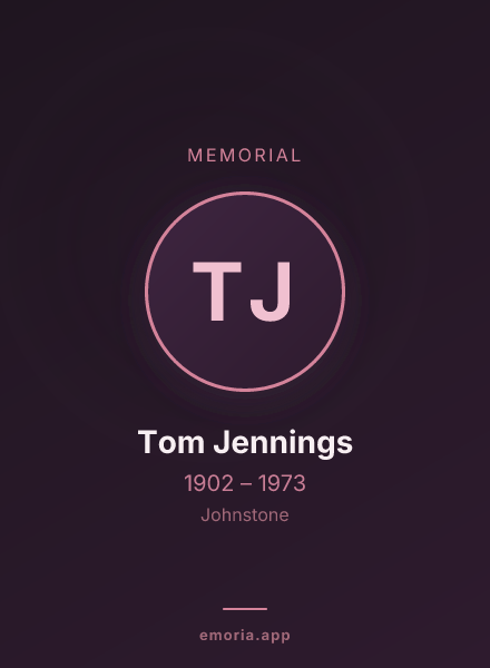 Memorial portrait of Tom Jennings