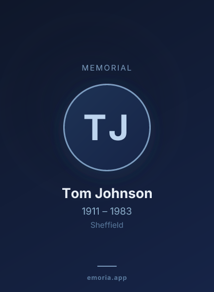 Memorial portrait of Tom Johnson