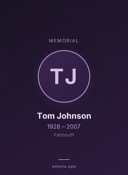 Memorial portrait of Tom Johnson