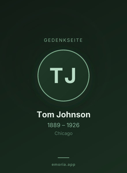Gedenkportrait von Tom Johnson