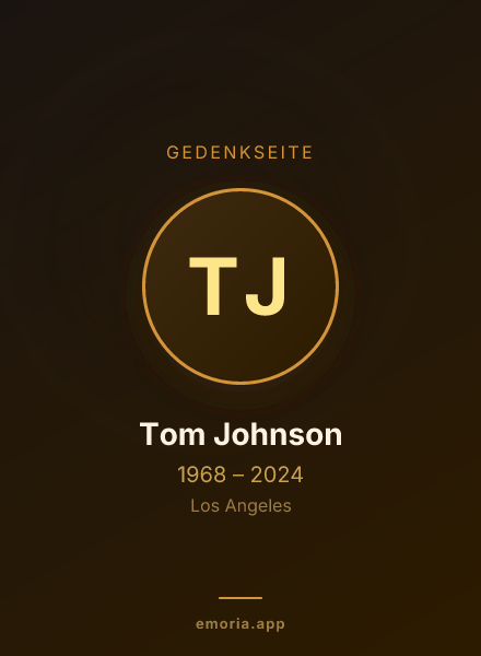 Gedenkportrait von Tom Johnson