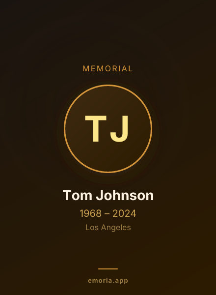 Memorial portrait of Tom Johnson