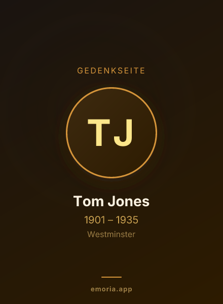 Gedenkportrait von Tom Jones