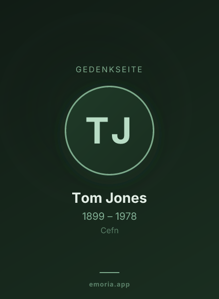Gedenkportrait von Tom Jones