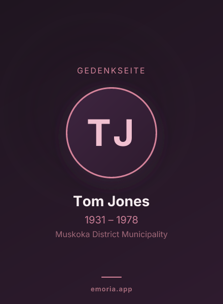Gedenkportrait von Tom Jones