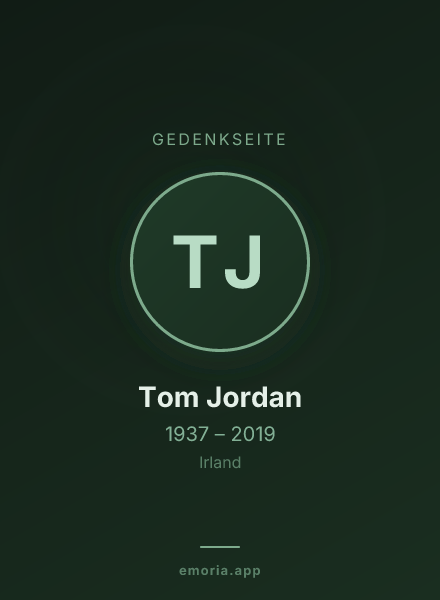 Gedenkportrait von Tom Jordan