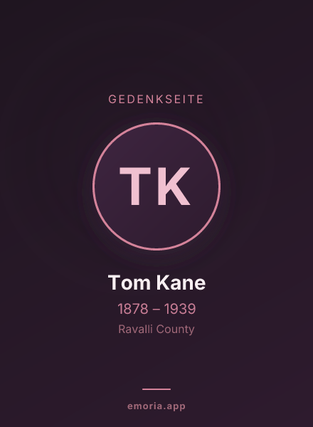 Gedenkportrait von Tom Kane