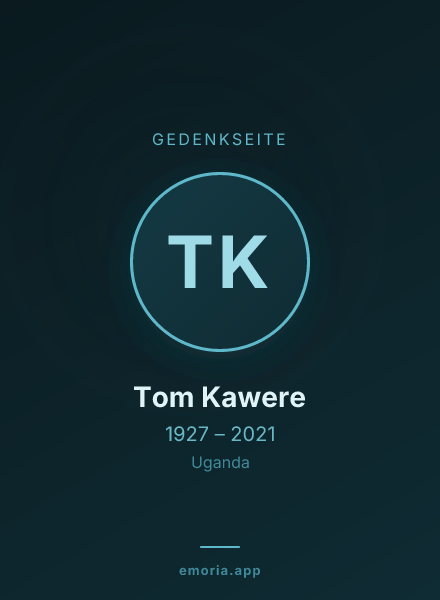 Gedenkportrait von Tom Kawere