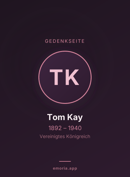 Gedenkportrait von Tom Kay