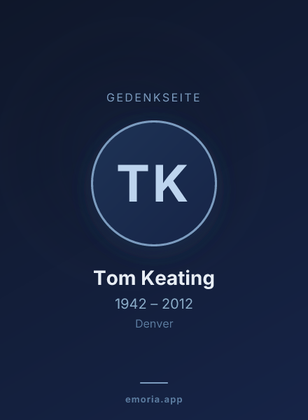 Gedenkportrait von Tom Keating