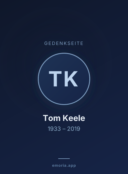 Gedenkportrait von Tom Keele