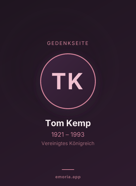 Gedenkportrait von Tom Kemp