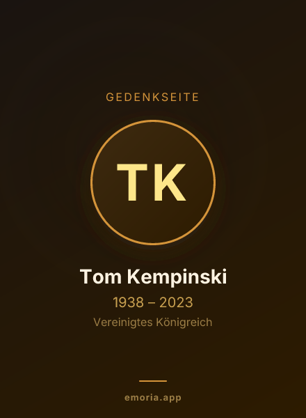 Gedenkportrait von Tom Kempinski