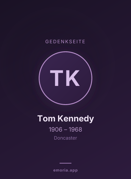 Gedenkportrait von Tom Kennedy